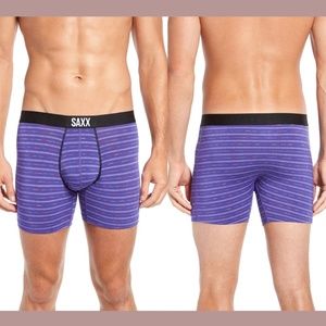 NIB SAXX [ Small‎ ] Vibe Stretch Boxer Briefs in Purple Gradient Stripe